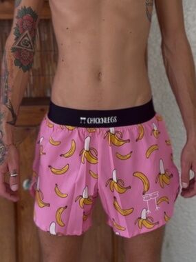 ChicknLegs Pink Banana Split Running Shorts Men’s S